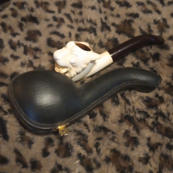 A. Luccieanno Meerschaum Tobacco Pipe Tiger - Picture 3 of 4